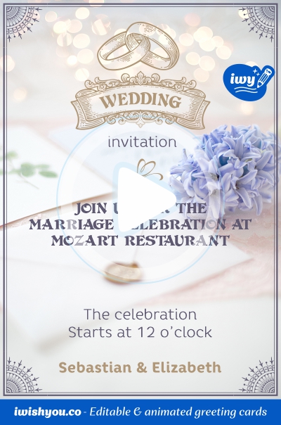 Wedding ❤️ Invitation Editable Template — Virtual Wedding Invitations 2021